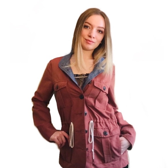 Obey Propaganda Hemingway Brown Cargo Utility Jacket Fall Coat Gorpcore US S - Picture 3 of 6